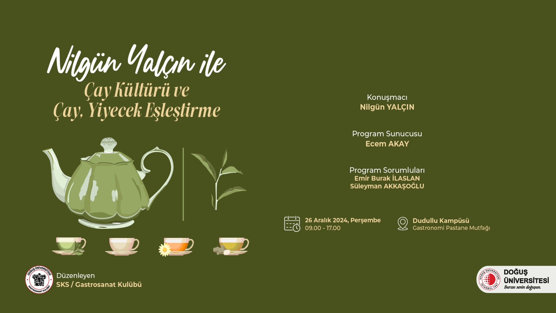 Nilgün Yalçın ile Çay Kültürü ve Çay, Yiyecek Eşleştirme